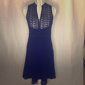 Meadow Rue Black crochet dress sz 4